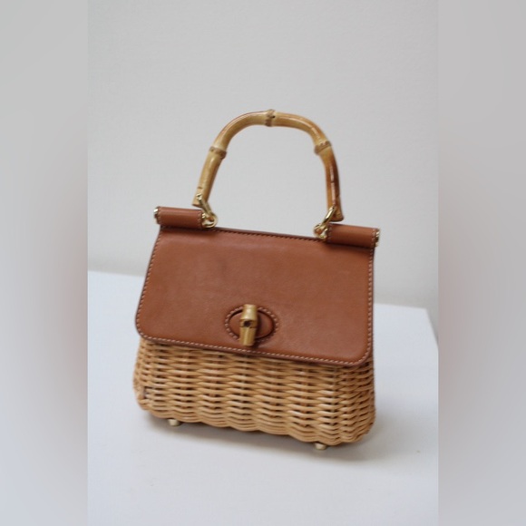 Beautiful J. Mclaughlin Irene wicker bag - Picture 3 of 15